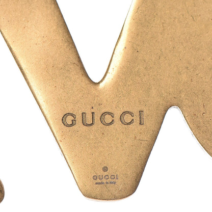 Gucci Metal Crystal Loved Short Necklace Aged Gold 7 of 8