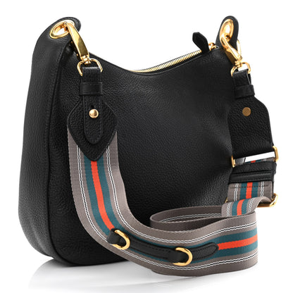Prada Vitello Phenix Zippered Messenger Hobo Black 3 of 11