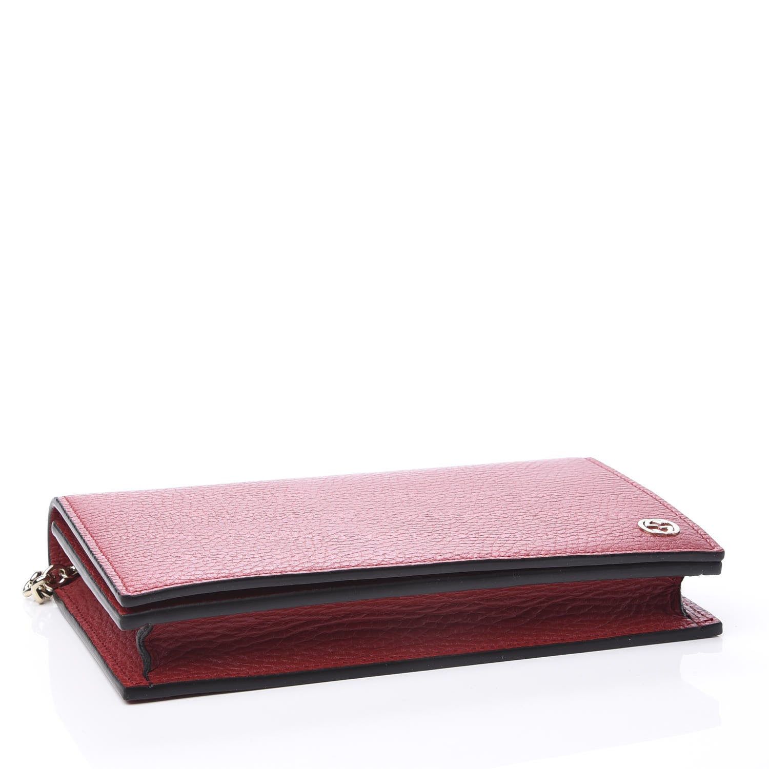 Gucci Dollar Calfskin Medium Betty Chain Wallet Red 3 of 9