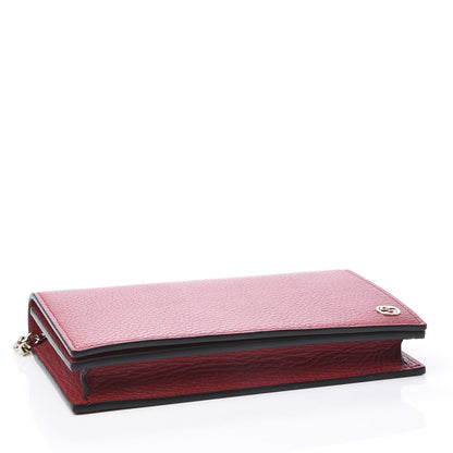 Gucci Dollar Calfskin Medium Betty Chain Wallet Red 3 of 9