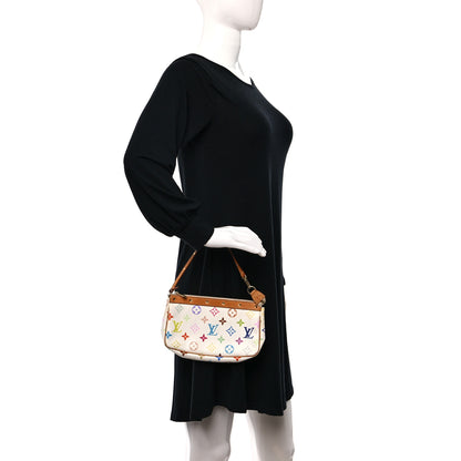 Louis Vuitton Monogram Multicolor Pochette Accessories White 2 of 10