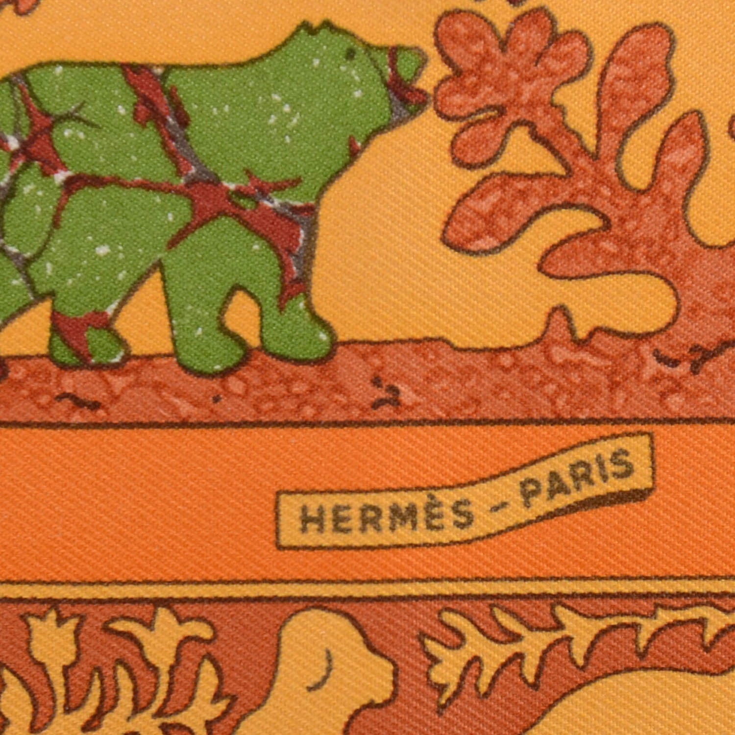 Hermes Silk Early America Pocket Square Scarf 3 of 7