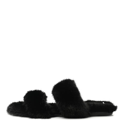 Saint Laurent Mink Bleach Slides 36 Black 1 of 7
