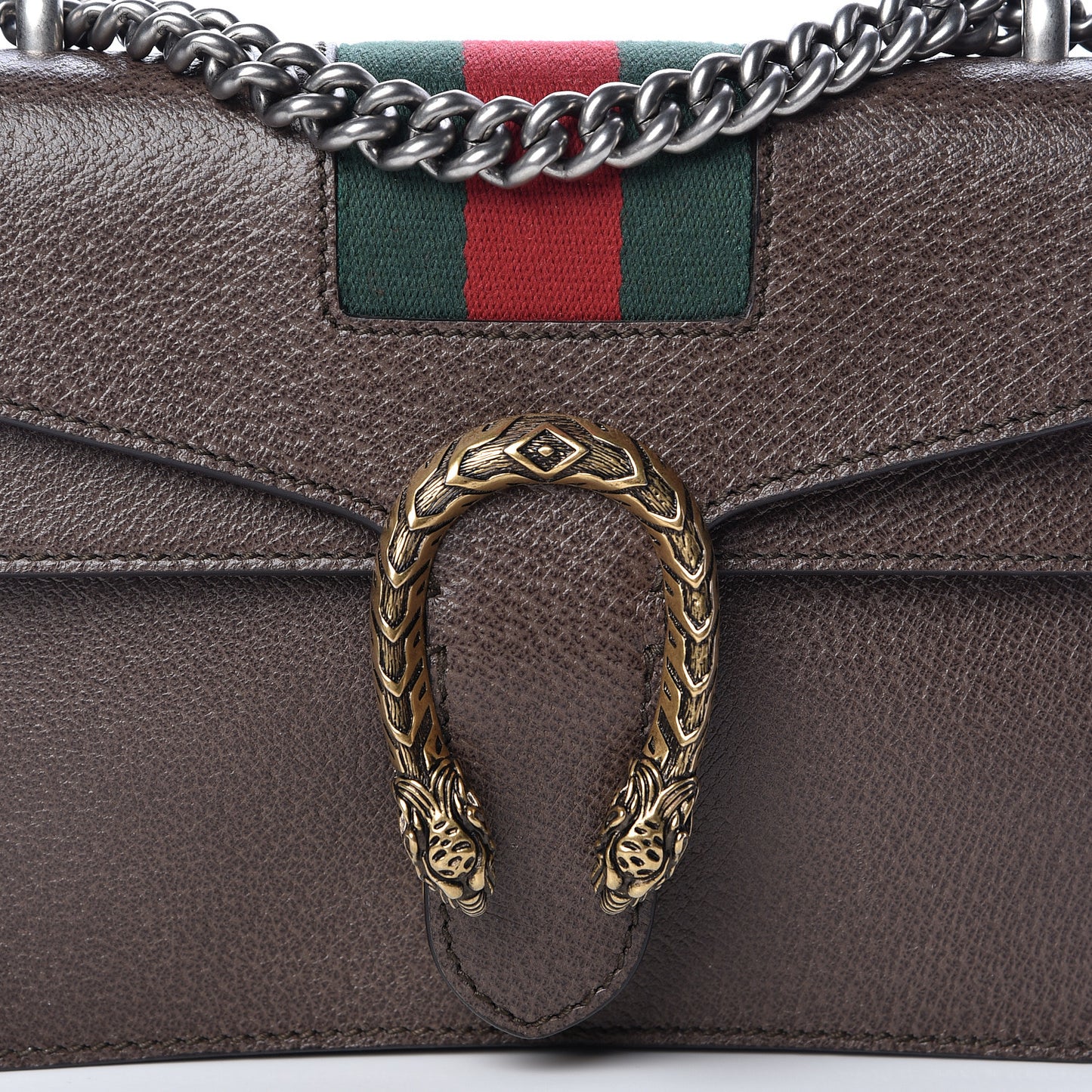 Textured Calfskin Web Mini Dionysus Shoulder Bag New Acero