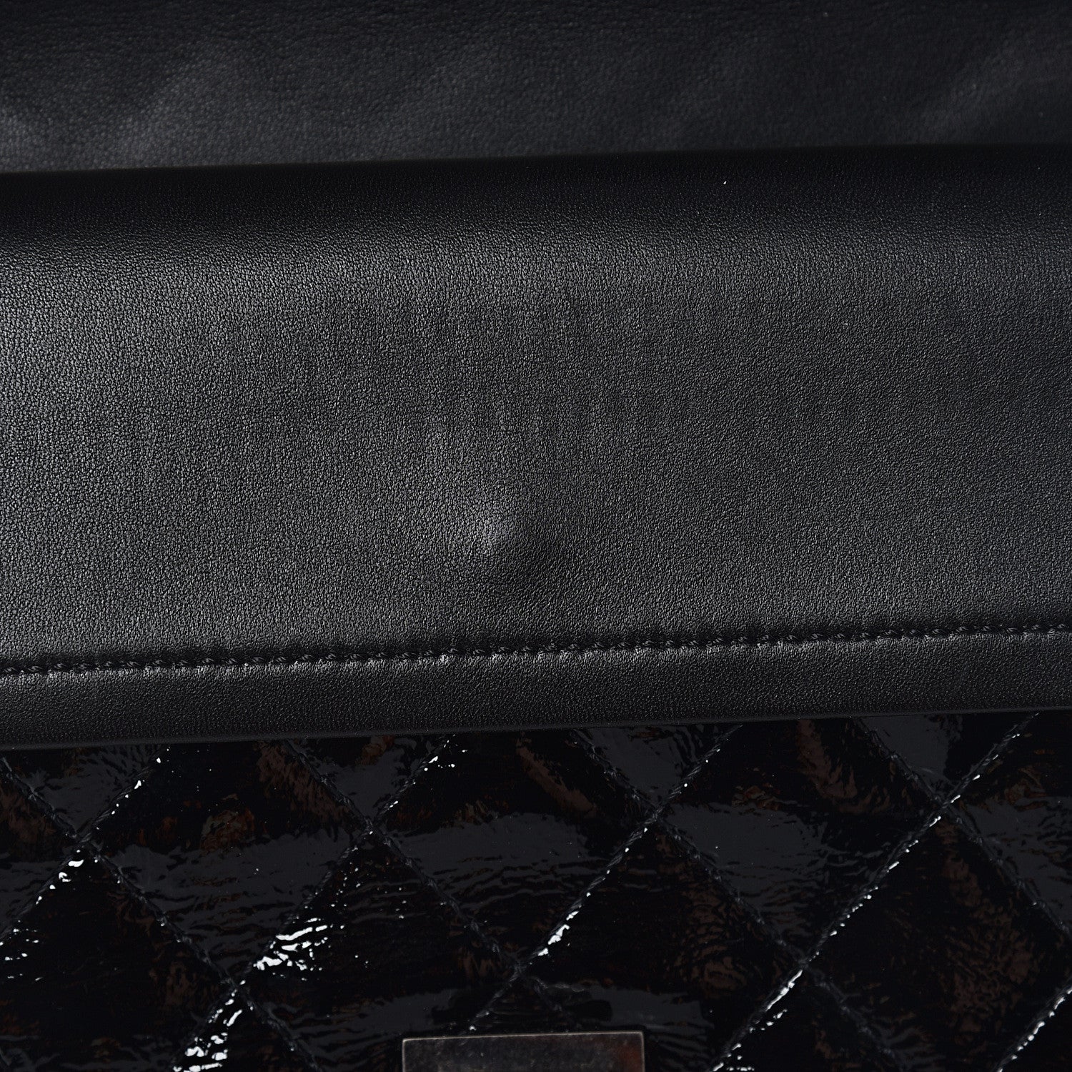 Chanel Distressed Patent Quilted 2.55 Reissue 226 Flap Black 9 of 14