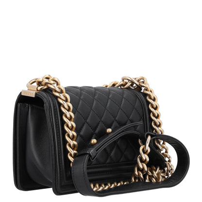 Chanel Lambskin Quilted Small Boy Flap Black 2 of 9
