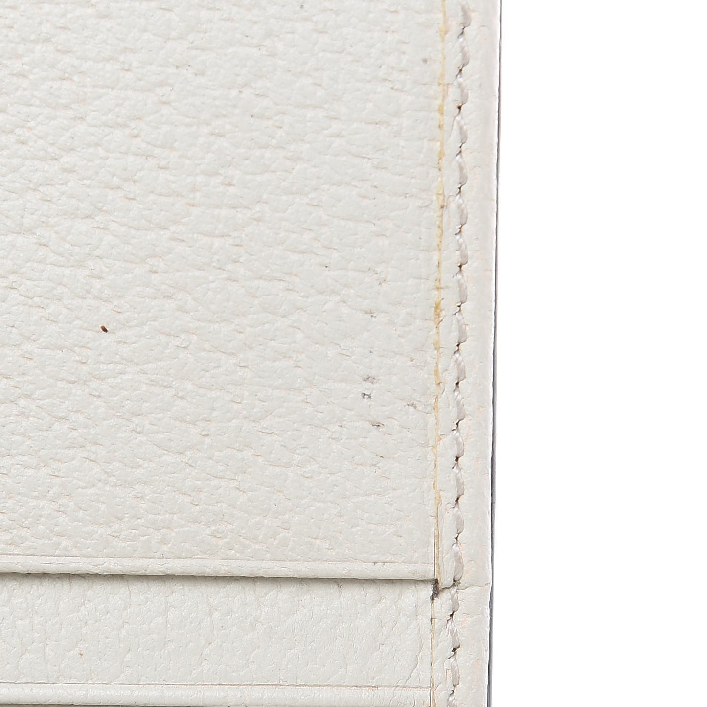 GG Supreme Monogram Web Queen Margaret Card Case Wallet Beige Mystic White