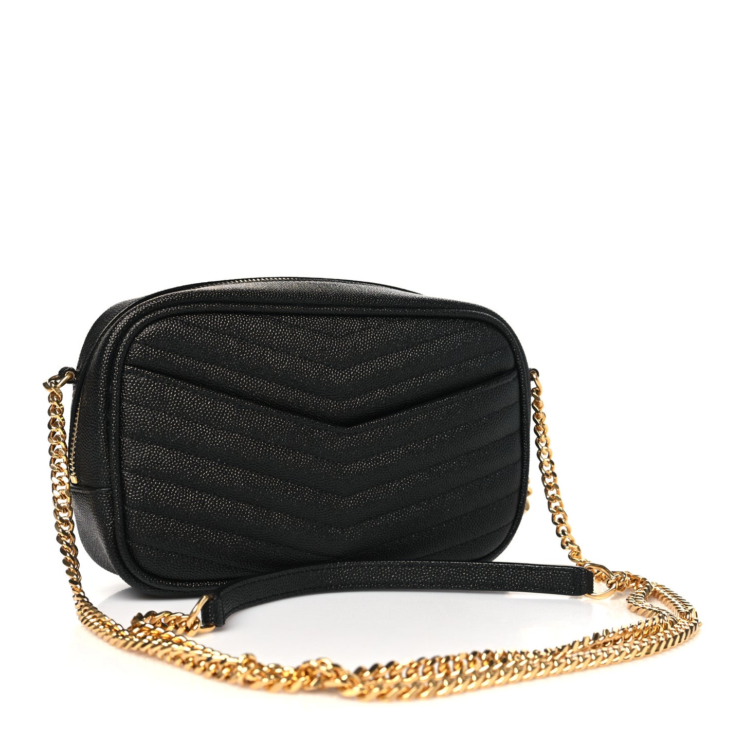 Grain De Poudre Matelasse Monogram Mini Lou Camera Bag Black
