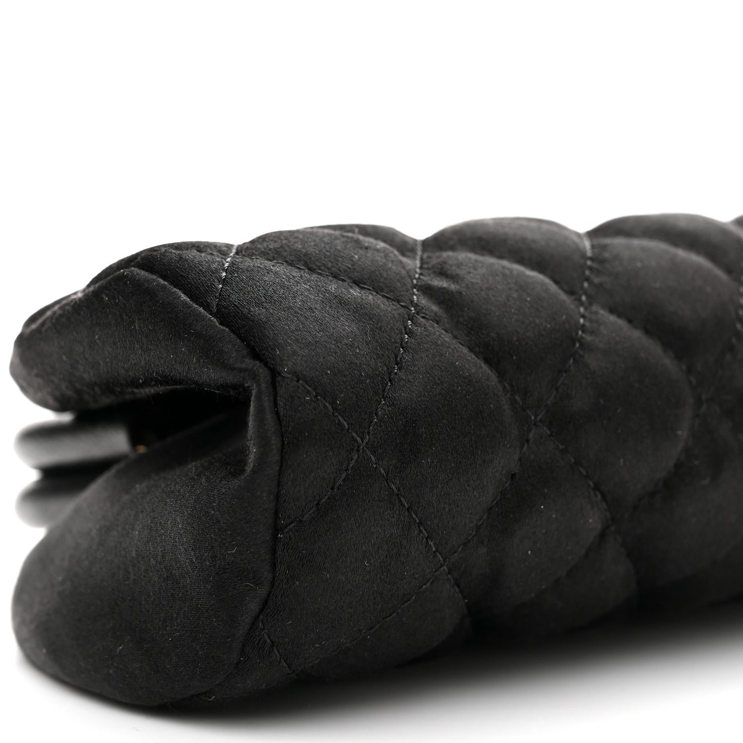 Satin Quilted Timeless Clutch Black