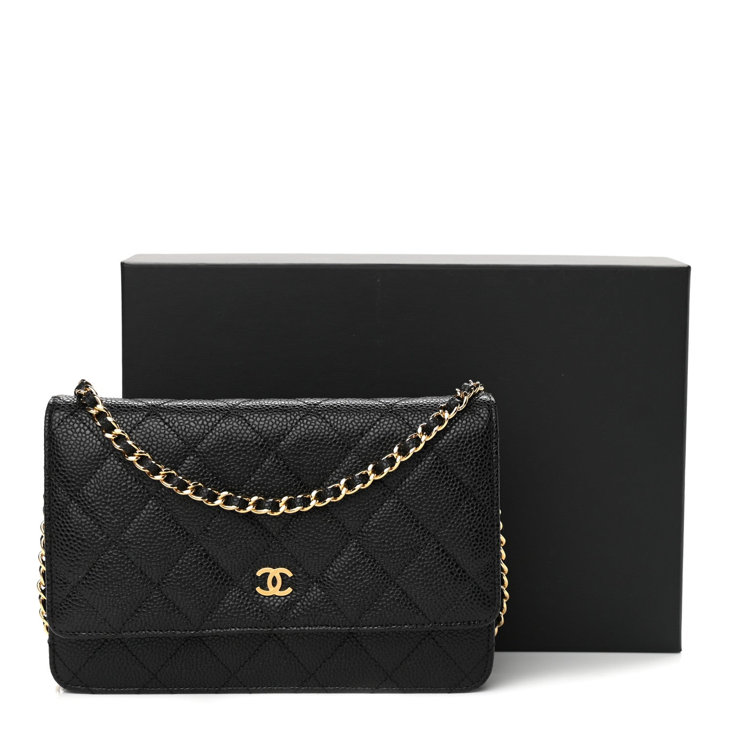 Chanel Caviar Quilted Wallet On Chain WOC Black 12 of 12