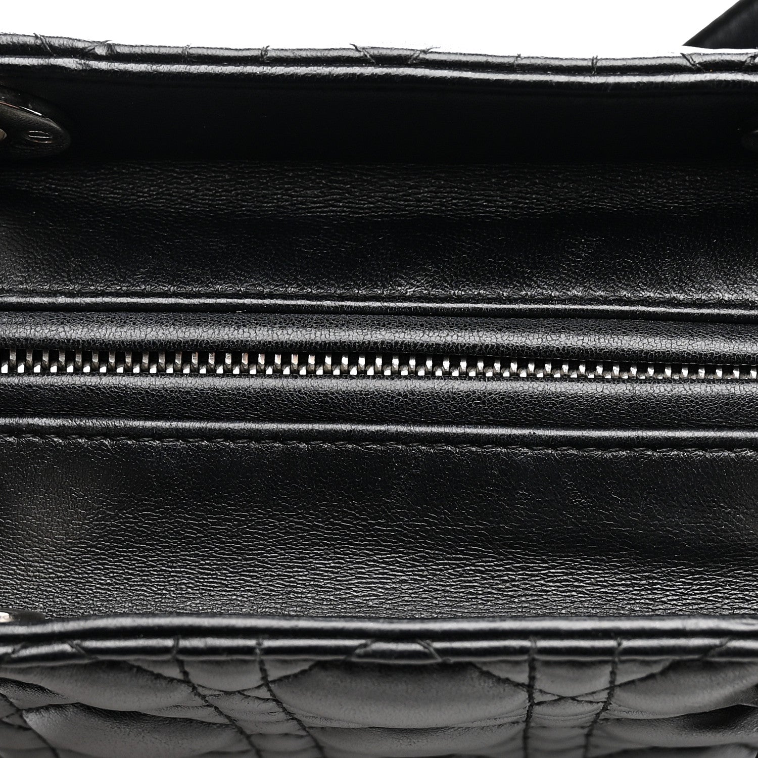 Christian Dior Lambskin Cannage Medium Lady Dior Black 21 of 25