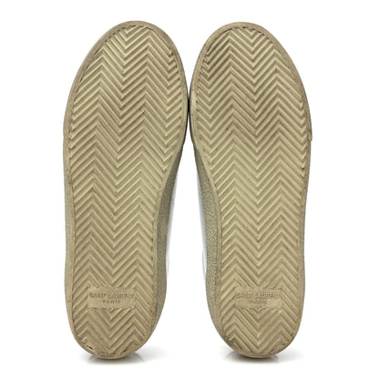 Saint Laurent Metallic Calfskin Womens Court Classic Sneakers 38.5 Silver 6 of 13