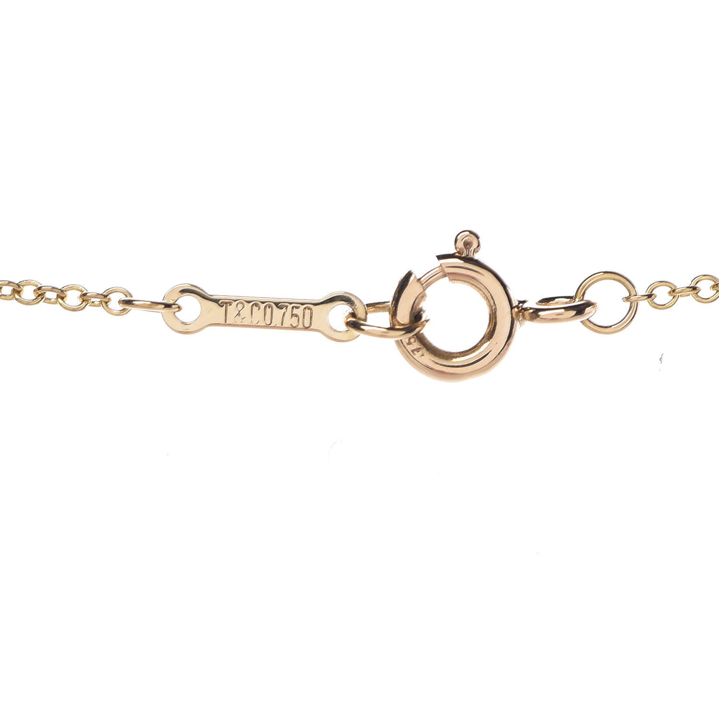 18K Yellow Gold 12mm Elsa Peretti Cross Pendant Necklace