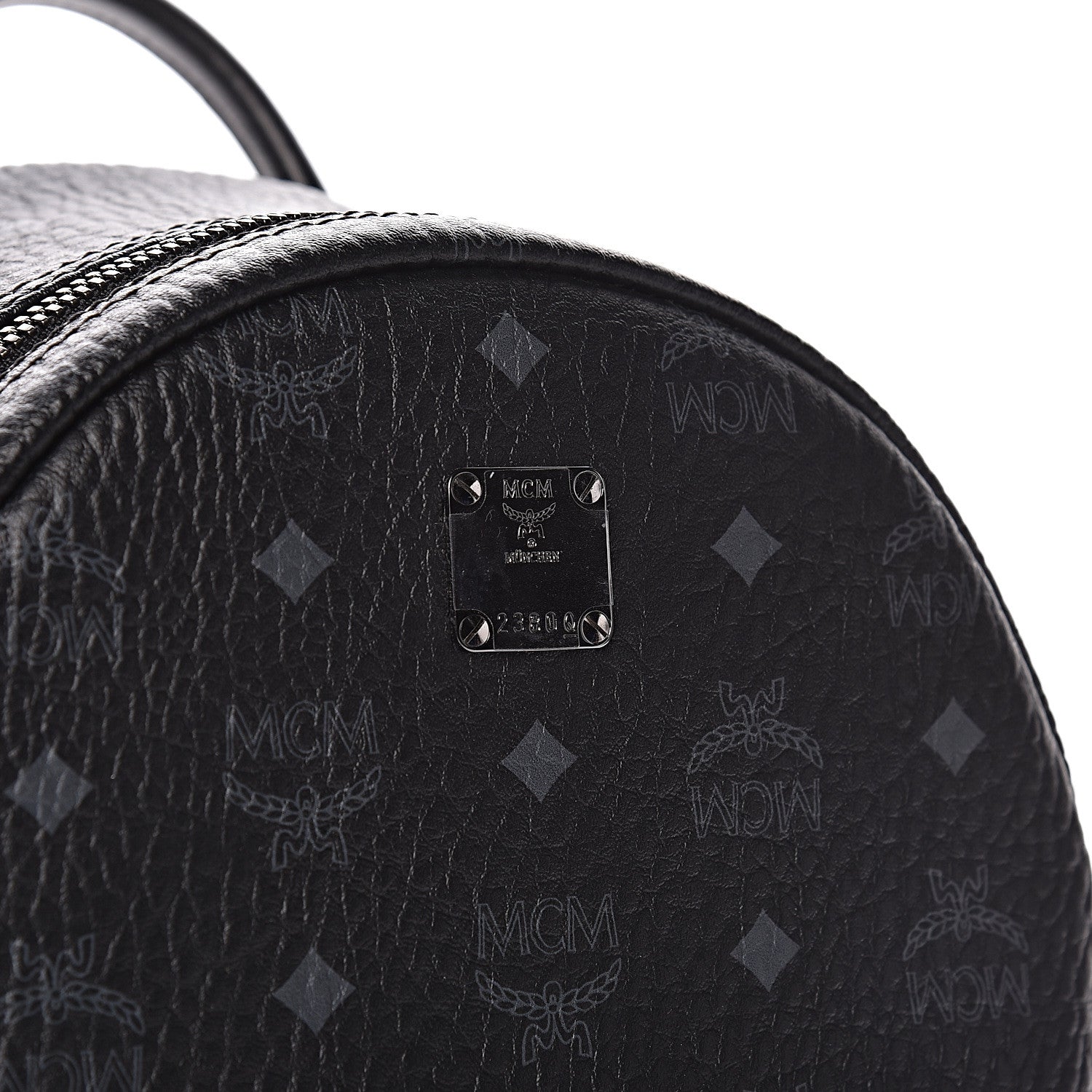 MCM Visetos Small Side Stud Stark Backpack Black 10 of 13