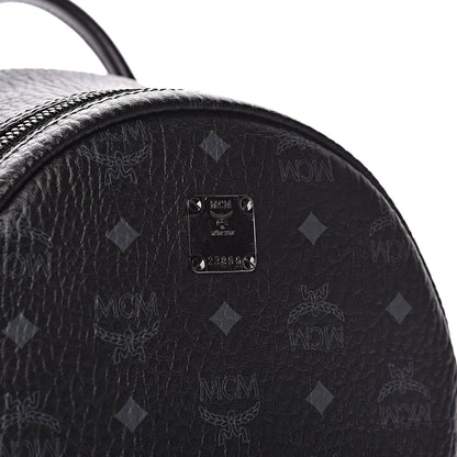 MCM Visetos Small Side Stud Stark Backpack Black 10 of 13