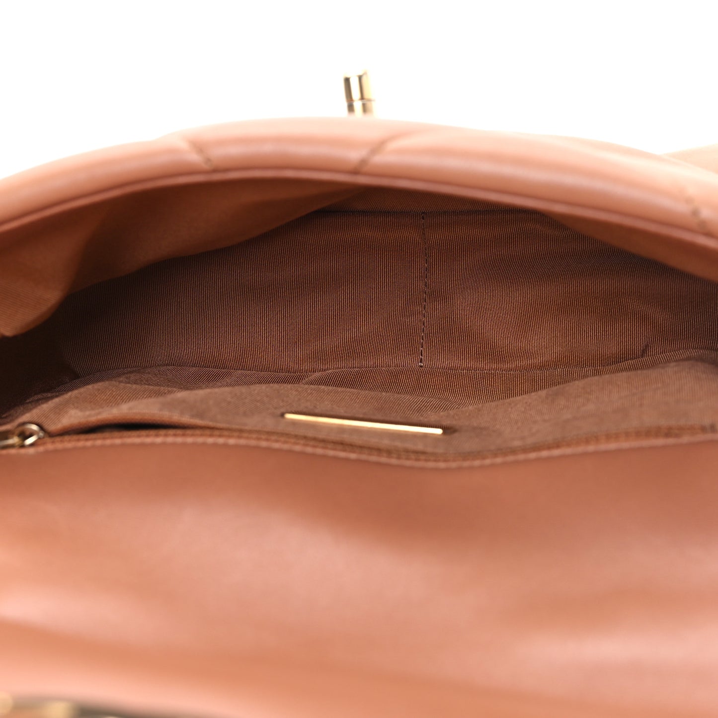 Lambskin Quilted Medium Chanel 19 Flap Brown