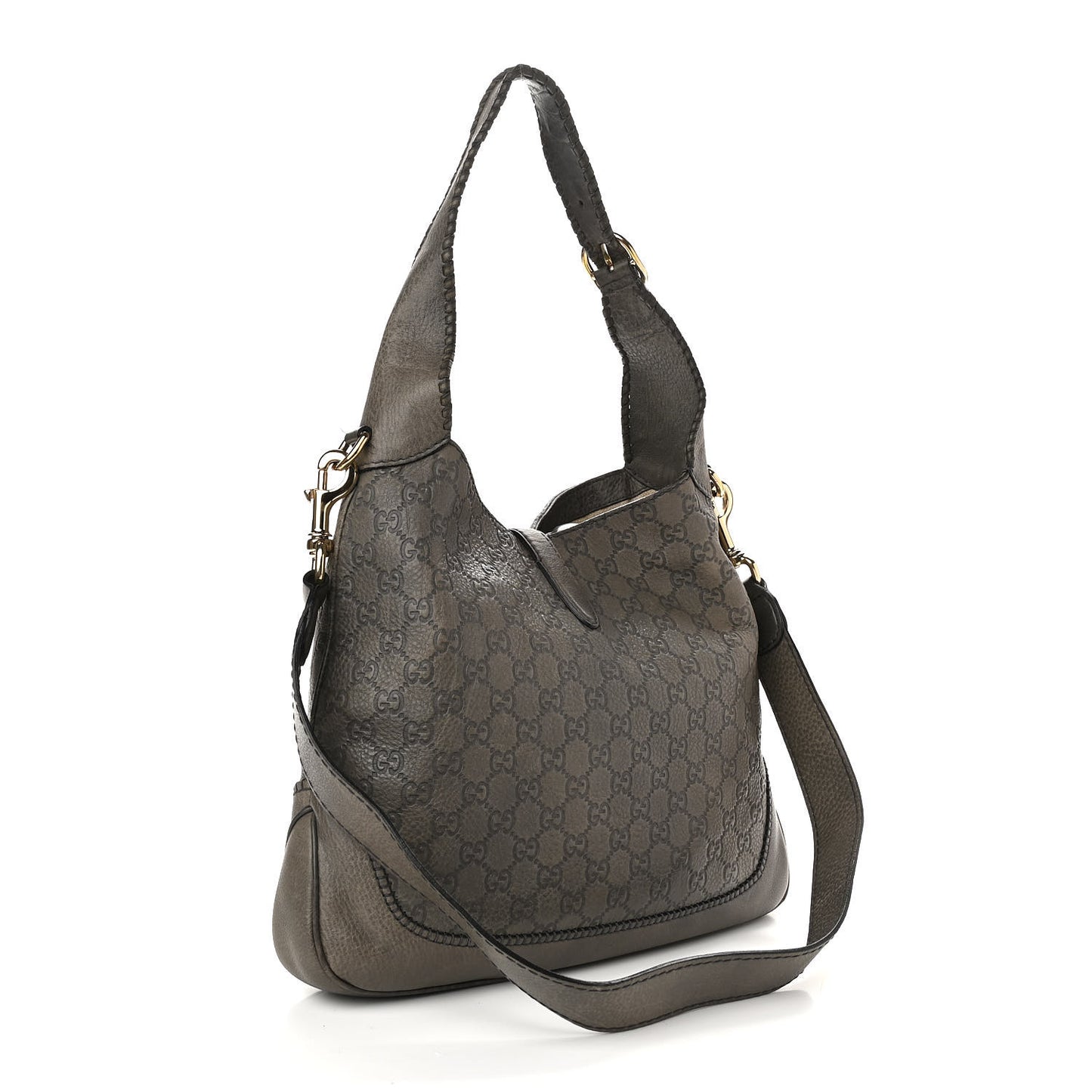Guccissima Medium New Jackie Shoulder Bag Olive Green