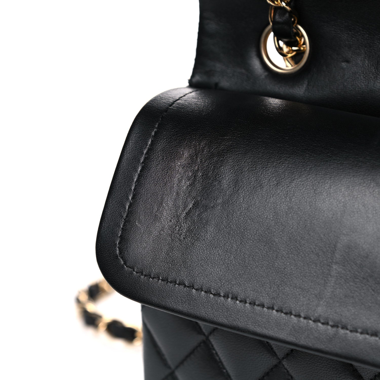 Chanel Lambskin Quilted Medium Double Flap Black 14 of 16