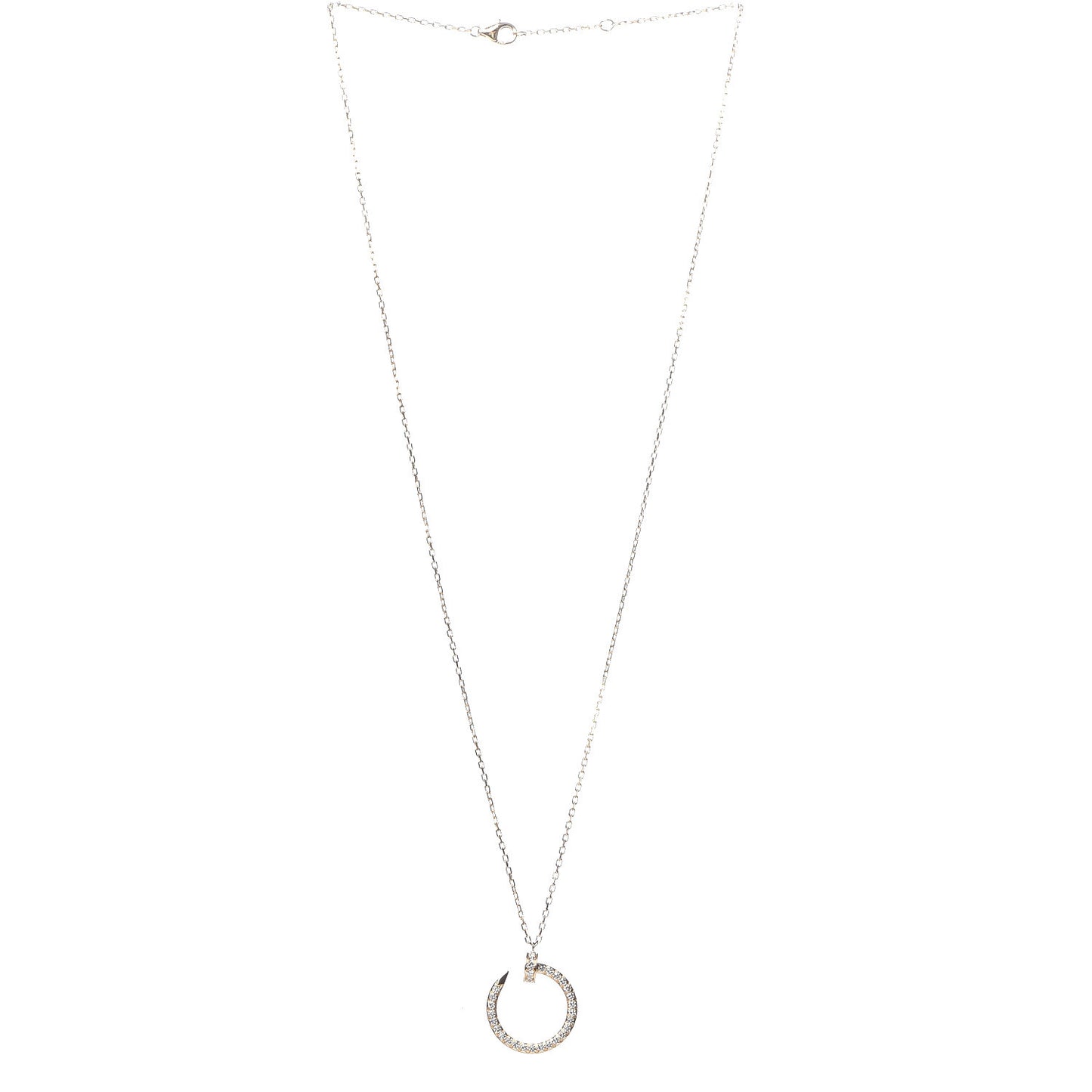 18K Yellow Gold Diamond Juste Un Clou Paved Pendant Necklace