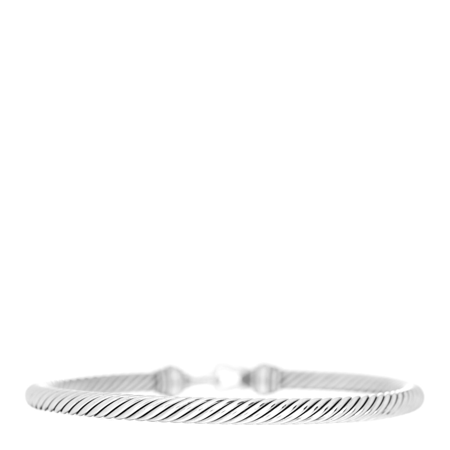 Sterling Silver 18K Yellow Gold 4mm Cable Buckle Bracelet