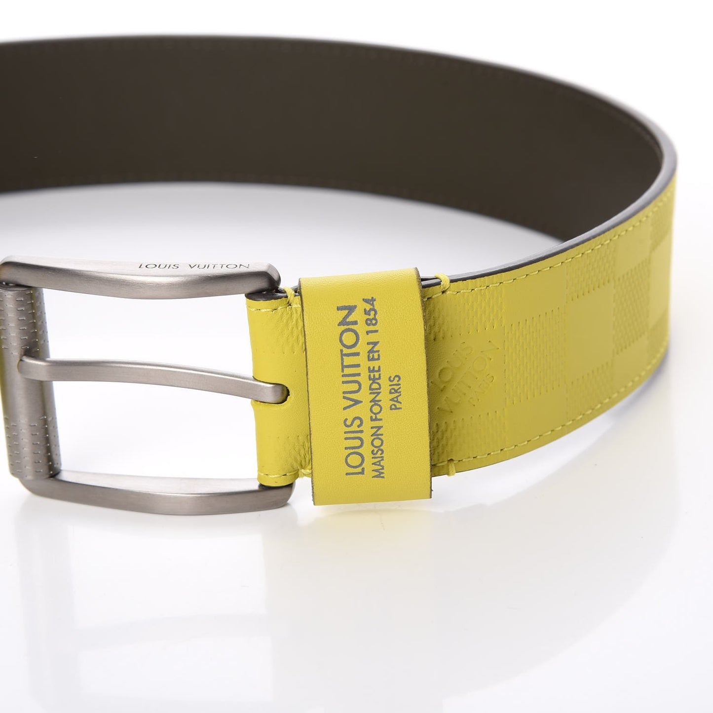 Damier Infini 40mm Belt 100 40 Vert Acide