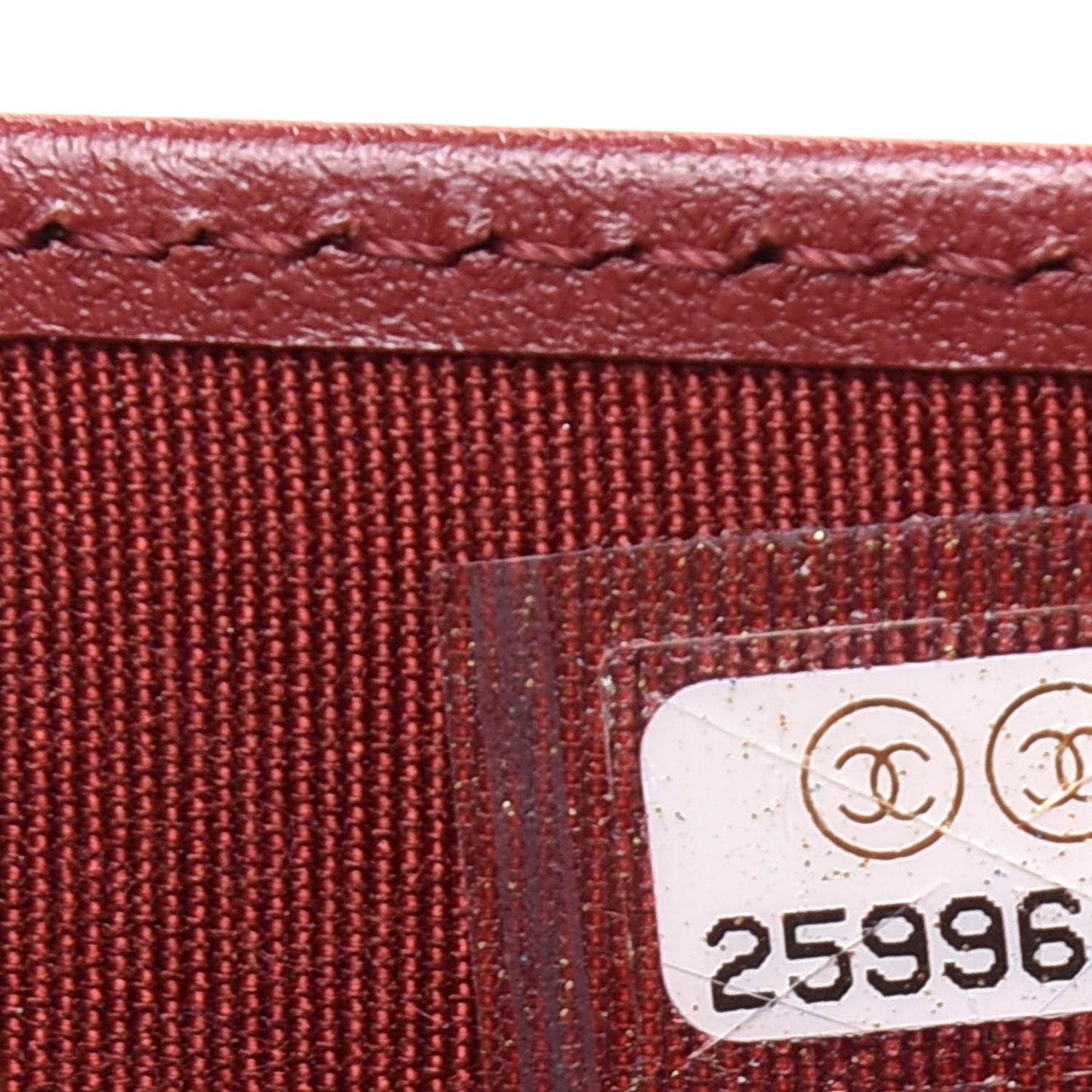 Caviar Quilted Compact Boy Wallet Burgundy