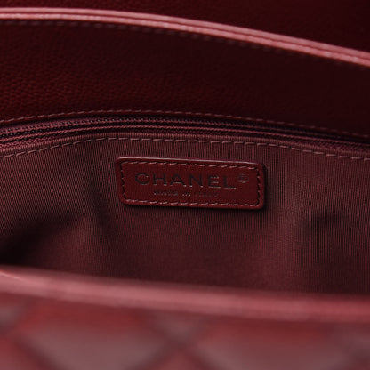 Chanel Caviar Quilted City Shopping Tote Red 6 of 12