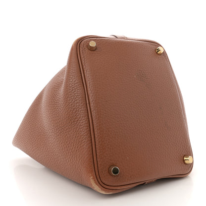 Hermes Taurillon Clemence Picotin Lock 18 PM Gold 4 of 15
