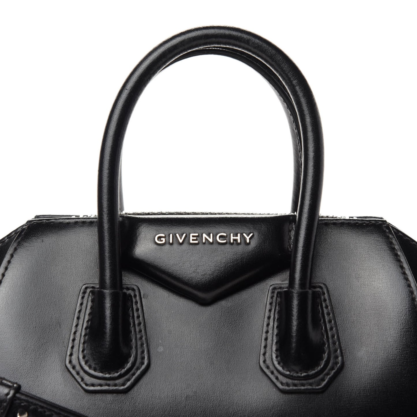 Shiny Lord Calfskin Mini Antigona Black