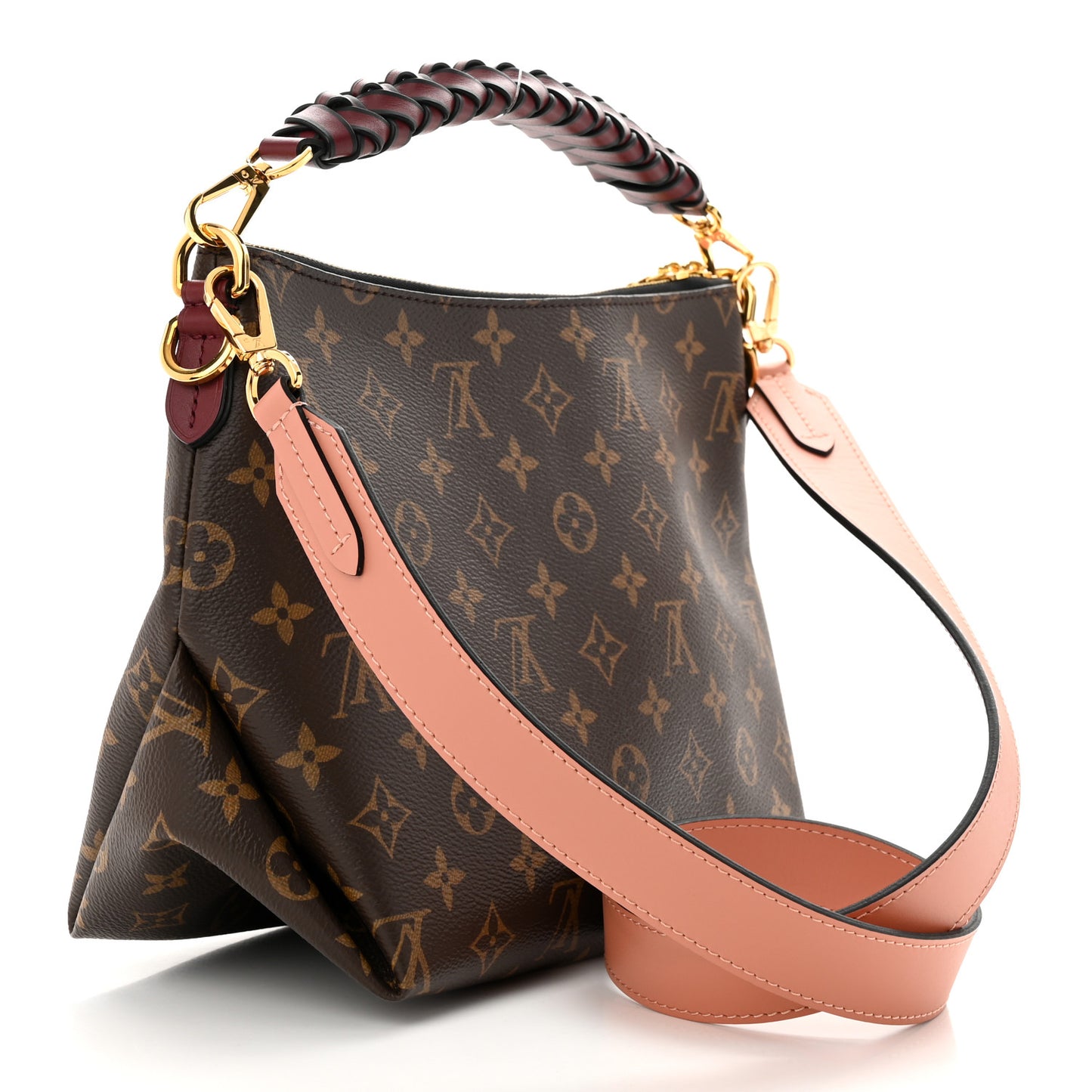 Monogram Beaubourg Hobo Mini Bordeaux Red Peach Safran