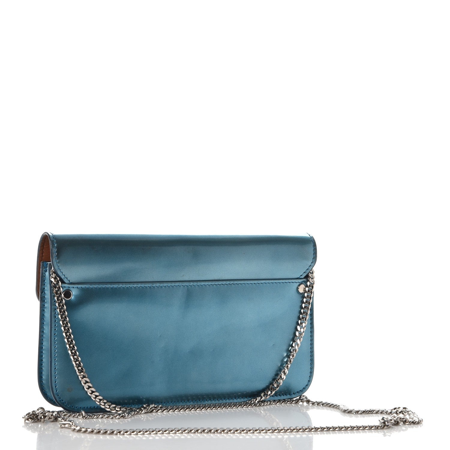 Proenza Schouler Metallic Calfskin PS11 Chain Wallet Ocean 3 of 6