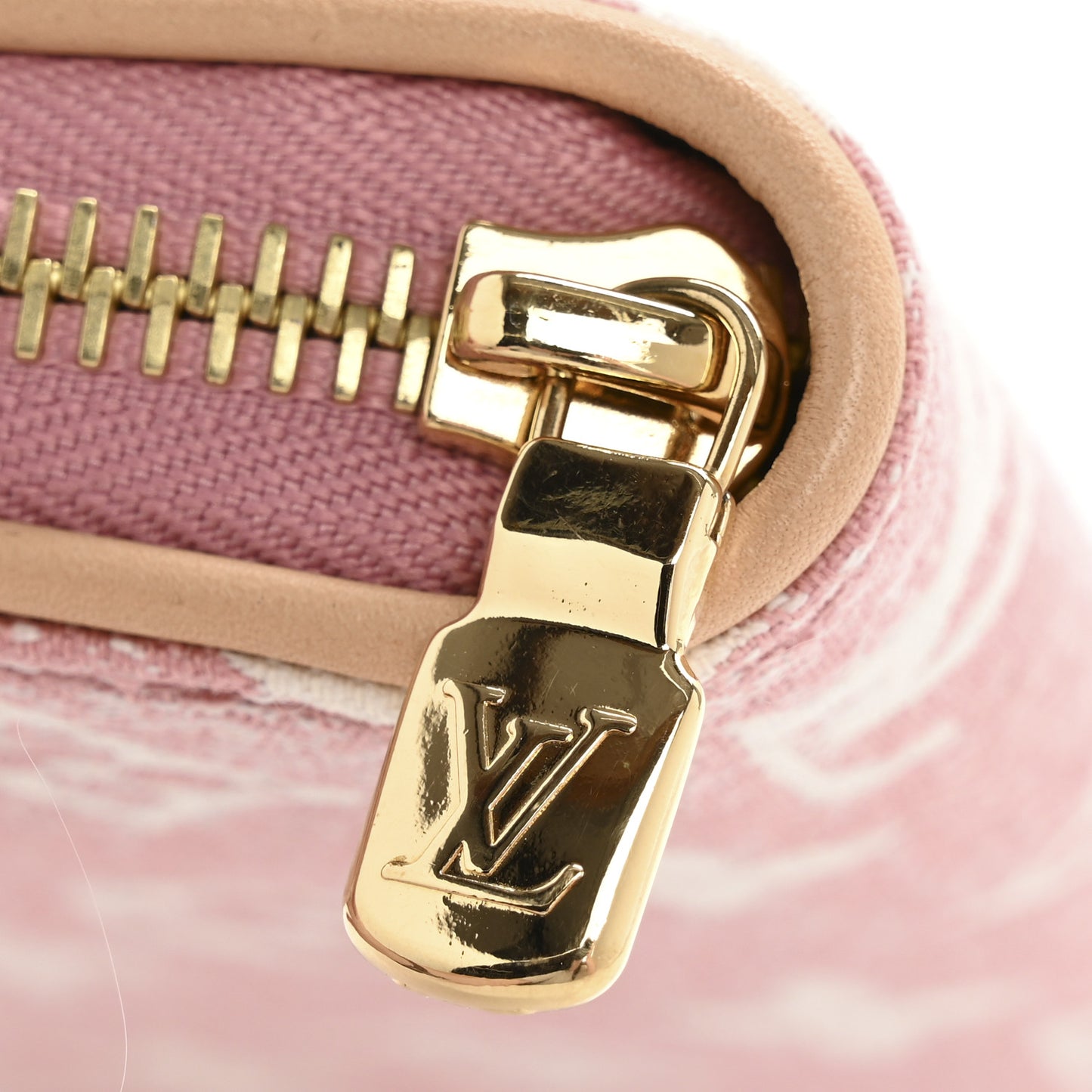 Denim Monogram Jacquard Zippy Wallet Pink