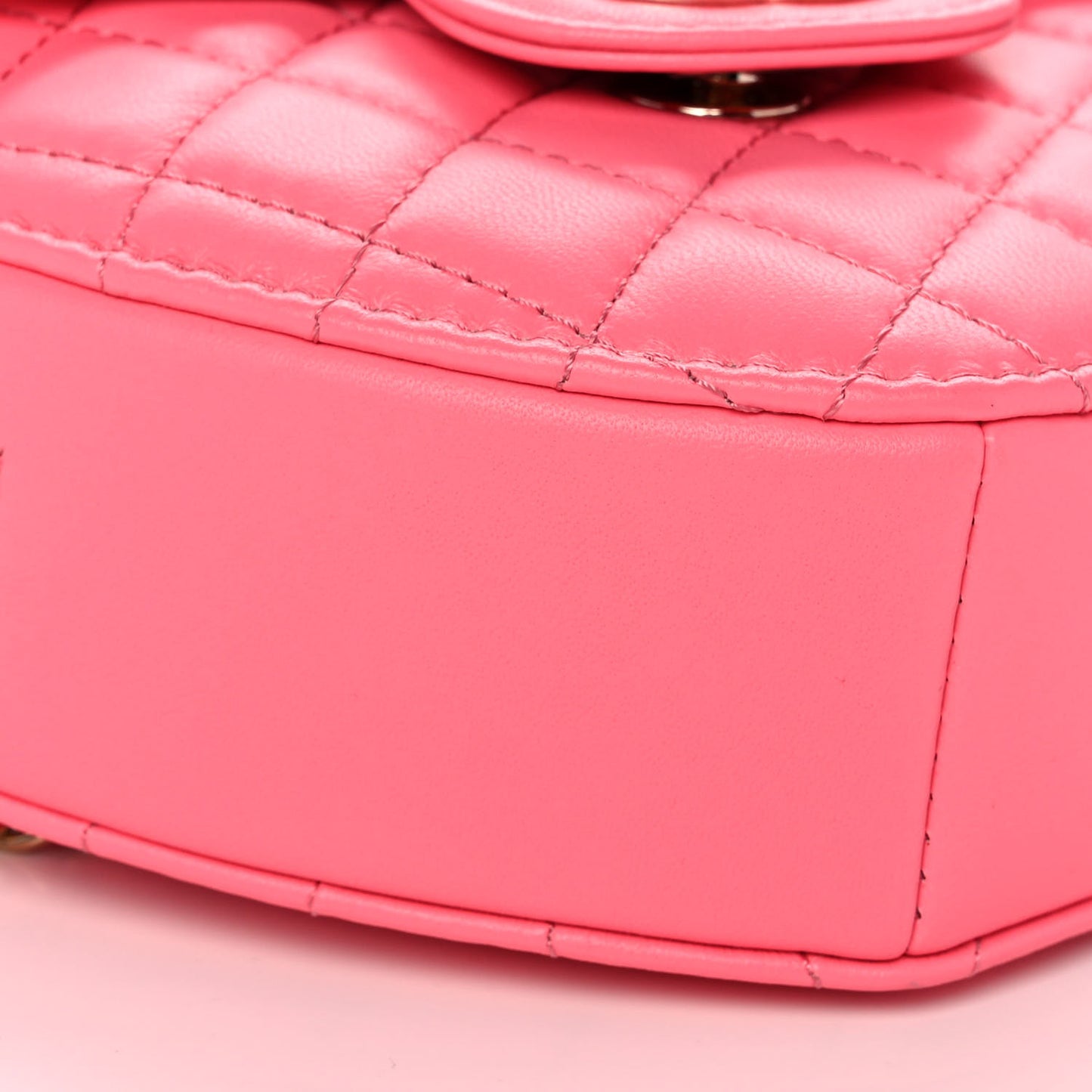Lambskin Quilted CC In Love Heart Bag Pink