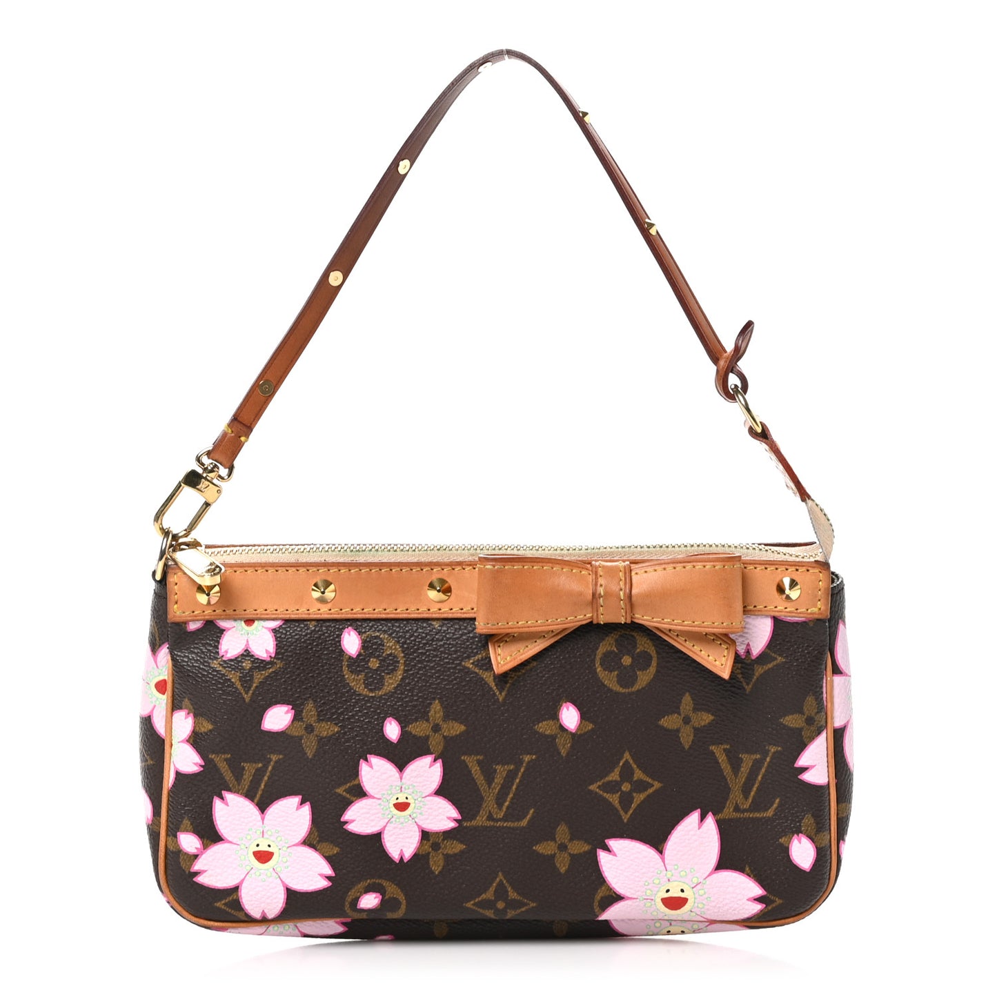 Monogram Cherry Blossom Pochette Accessories Brown
