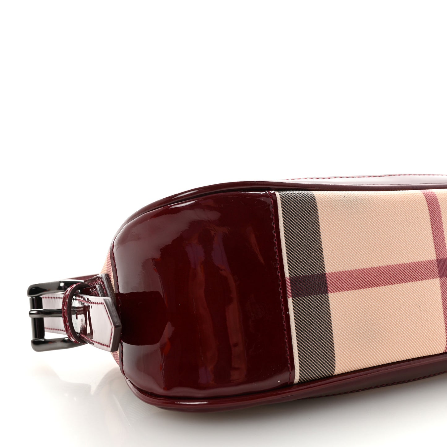 Patent Nova Check Newbury  Dark Red