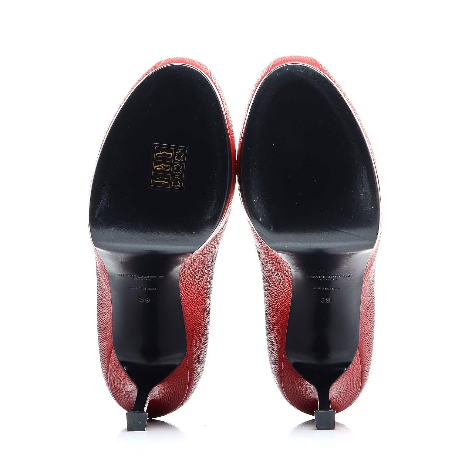 Saint Laurent Vernigolf Tribtoo 80 Platform Pumps 39 Red 5 of 8
