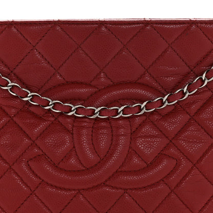Chanel Caviar Quilted Timeless CC Shopping Tote Red 8 of 12