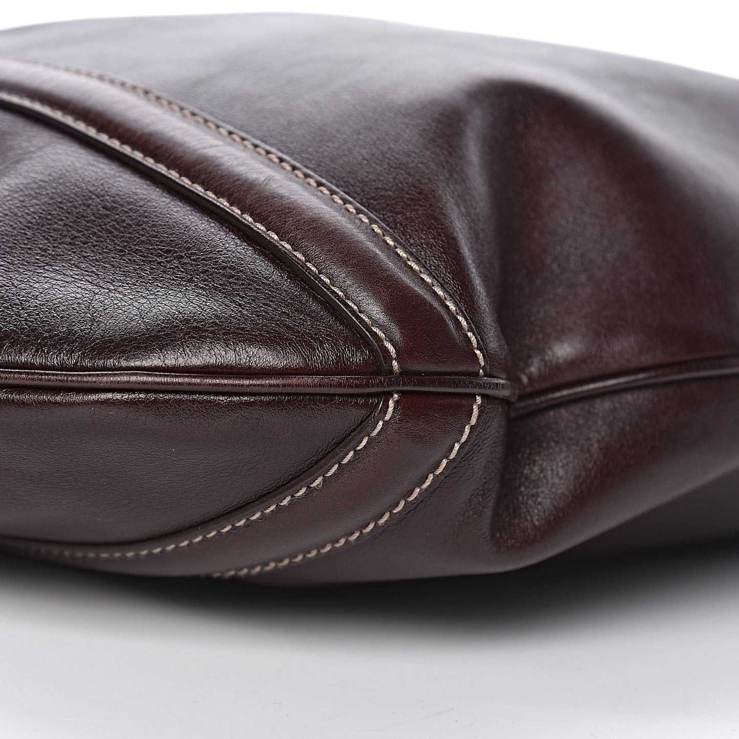Calfskin Medium Britt Tote Dark Brown