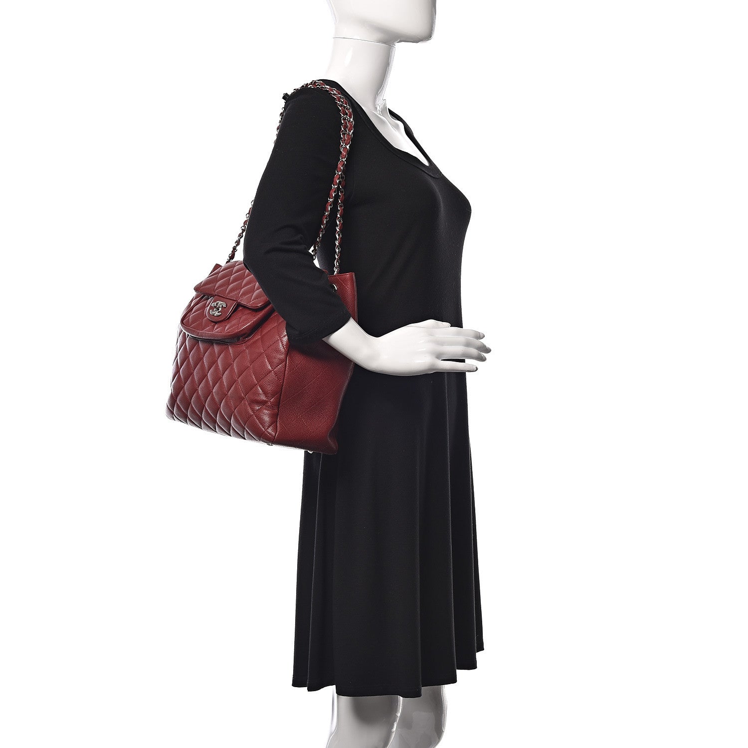 Chanel Caviar Quilted Flap Tote Red 2 of 11