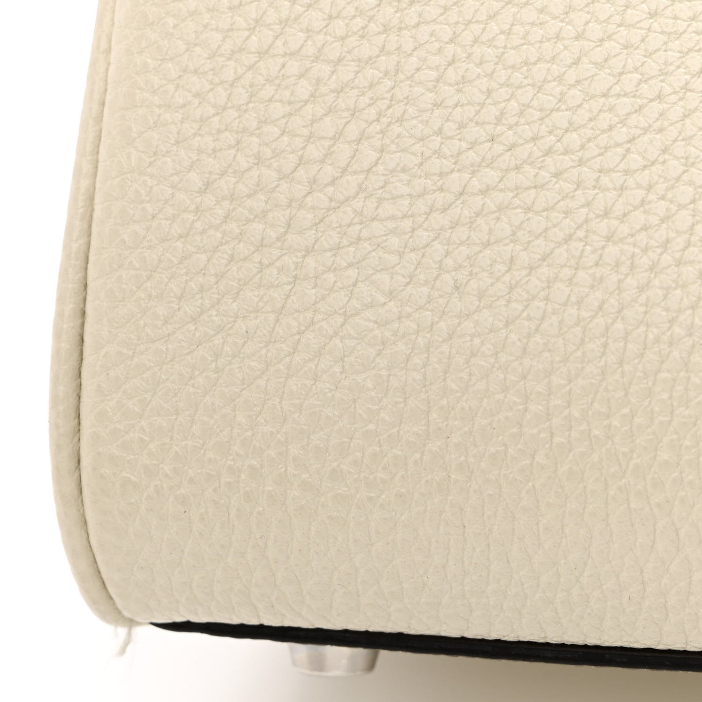 Grainy Calfskin Small Zumi Top Handle Bag Mystic White