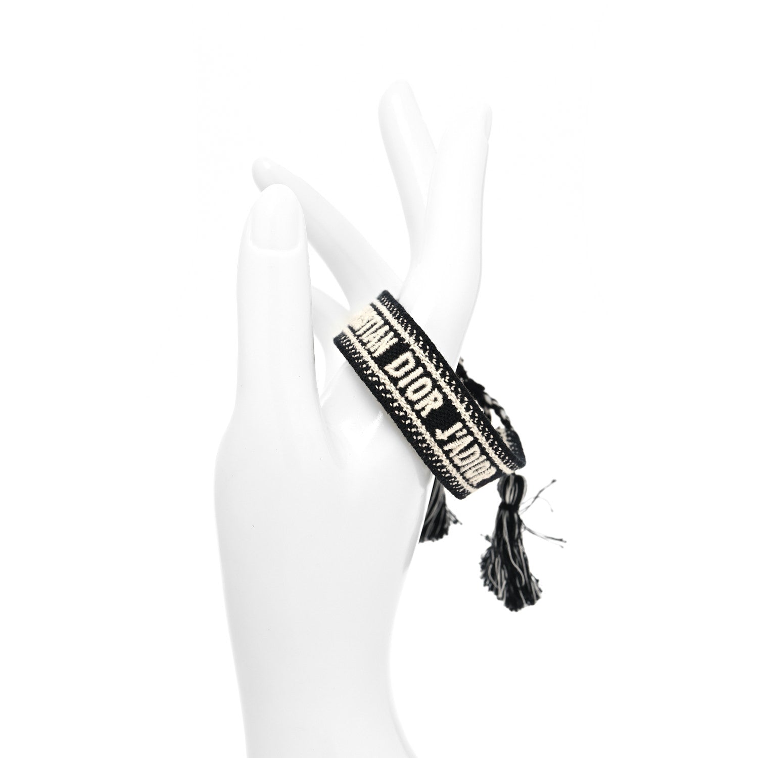 Christian Dior Woven Cotton J'Adior Friendship Bracelet Black 2 of 3