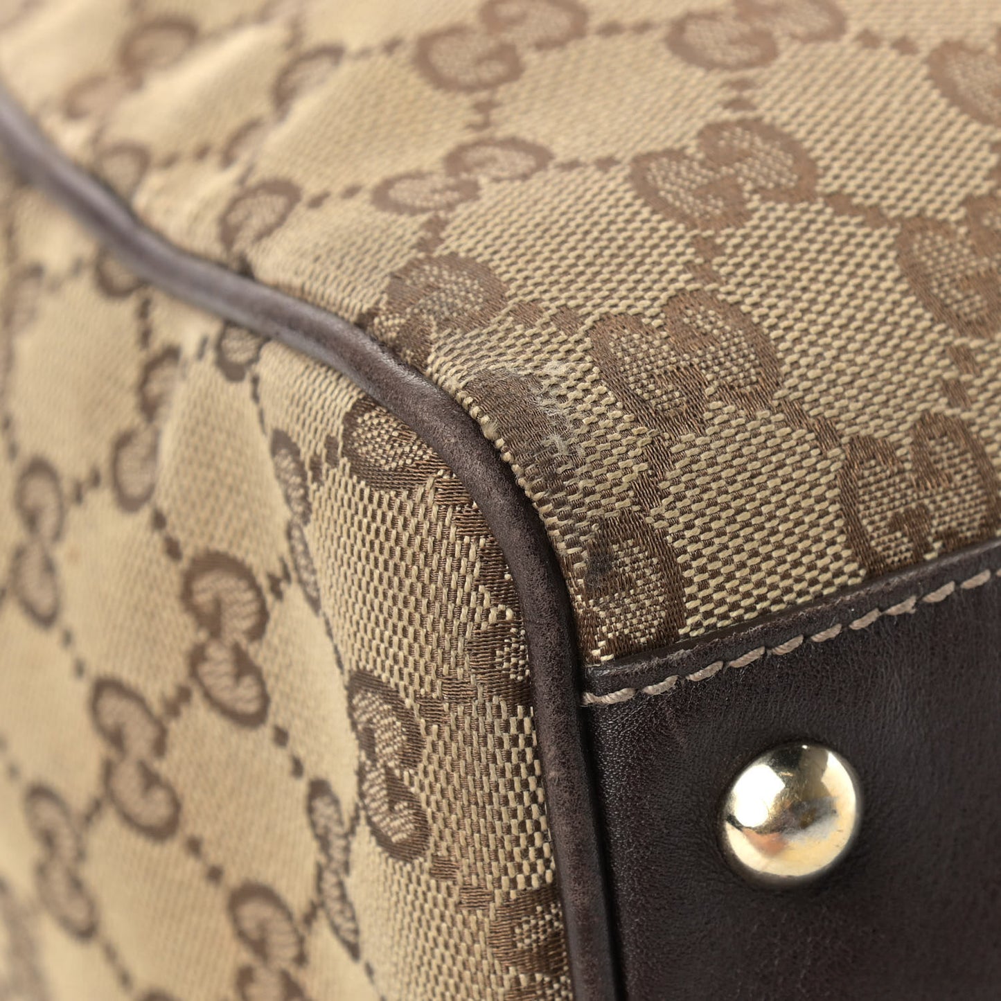 Monogram Peggy Braided Tote Dark Brown