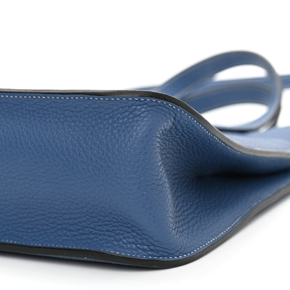 Hermes Taurillon Clemence Halzan 31 GM Deep Bleu 9 of 10