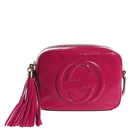 Gucci Soft Patent Small Soho Disco Bag Bright Bougainvillea 1 of 9