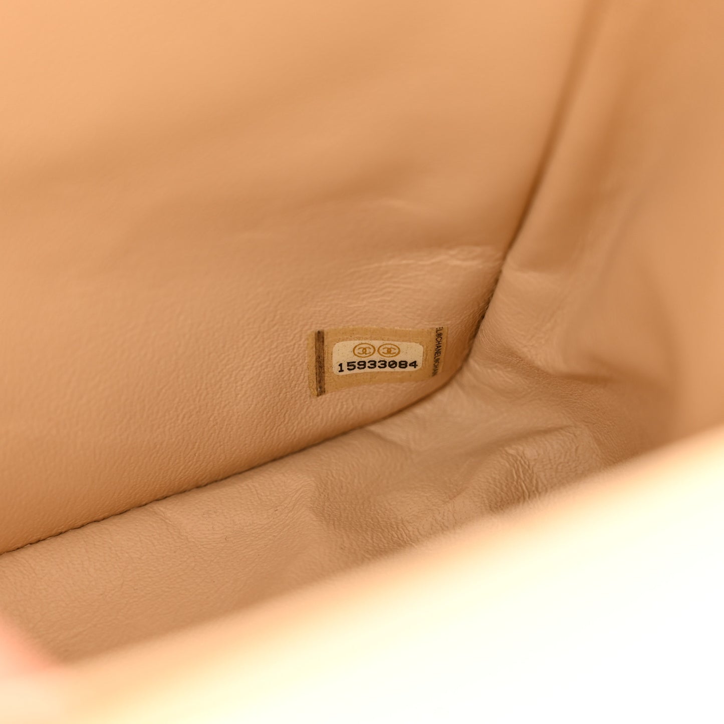 Lambskin Quilted Jumbo Double Flap Beige Clair