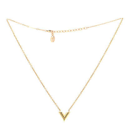 Louis Vuitton Essential V Necklace Gold 3 of 6