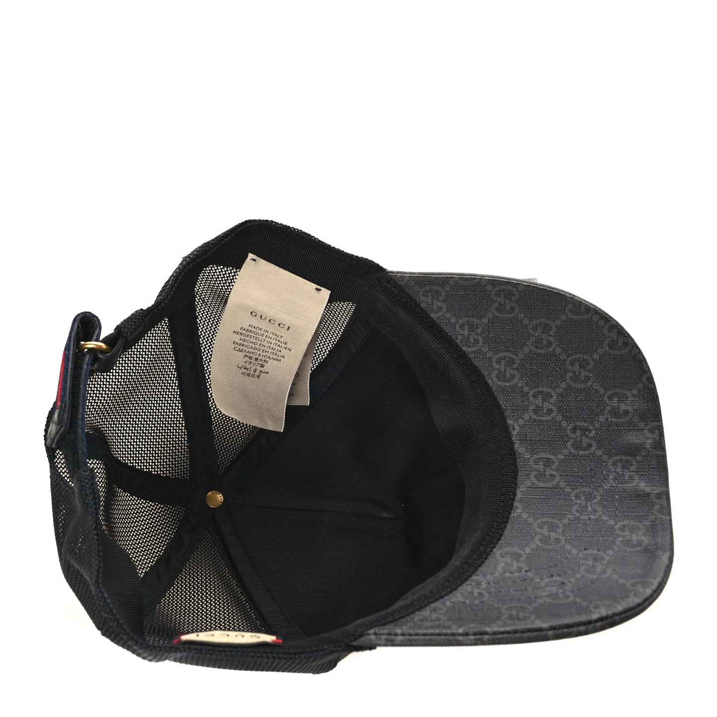 GG Supreme Monogram Kingsnake Print Baseball Hat XXL Black