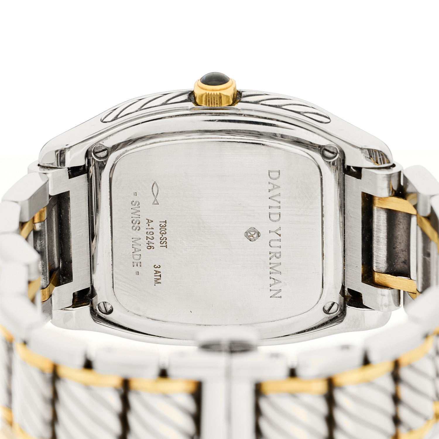 David Yurman Stainless Steel 18K Yellow Gold Diamond Bezel Mother of Pearl 32mm Thoroughbred Quartz Watch 4 of 4