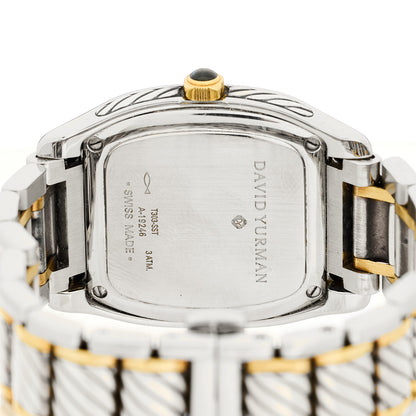 David Yurman Stainless Steel 18K Yellow Gold Diamond Bezel Mother of Pearl 32mm Thoroughbred Quartz Watch 4 of 4