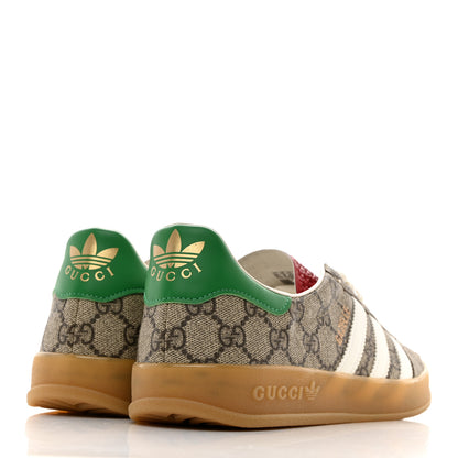 Gucci X ADIDAS GG Supreme Monogram Mens Gazelle Sneakers 9 Beige Ebony Off White New Shamarock 4 of 9